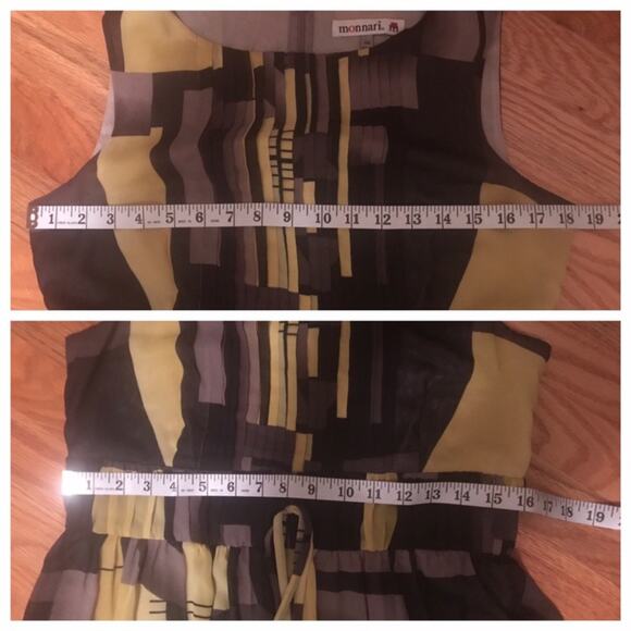 MONNARI Black & Yellow Maxi Dress Size 8 - Picture 10 of 10